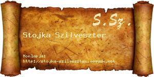 Stojka Szilveszter névjegykártya